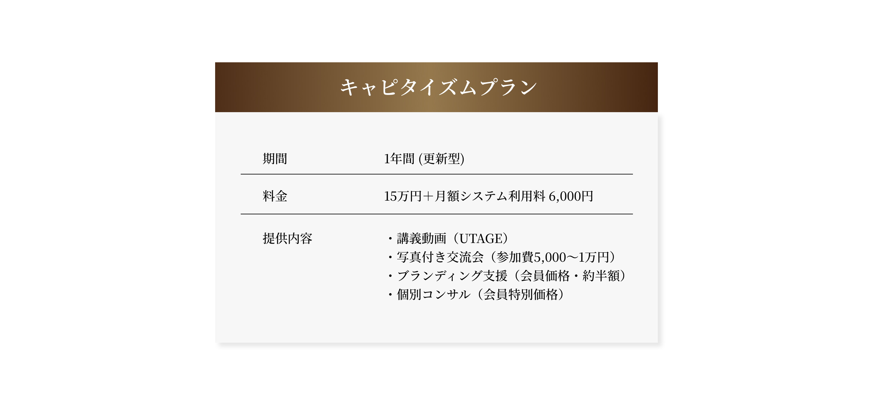 キャピタイズムプラン